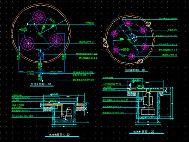 Geyser pool Cad block and details download